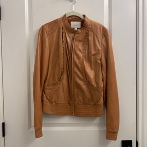 Hinge Rust Colored Leather Jacket